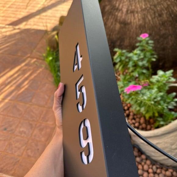 Algarismo Residencial Estruturado com Led - 3 Dígitos 15x40