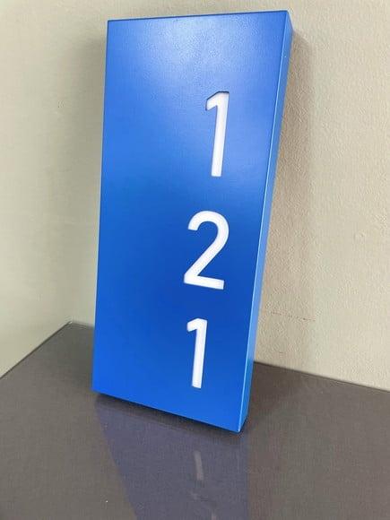 Algarismo Residencial Estruturado com Led - 3 Dígitos 20x45