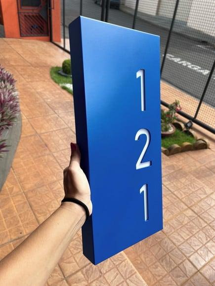 Algarismo Residencial Estruturado com Led - 3 Dígitos 20x45