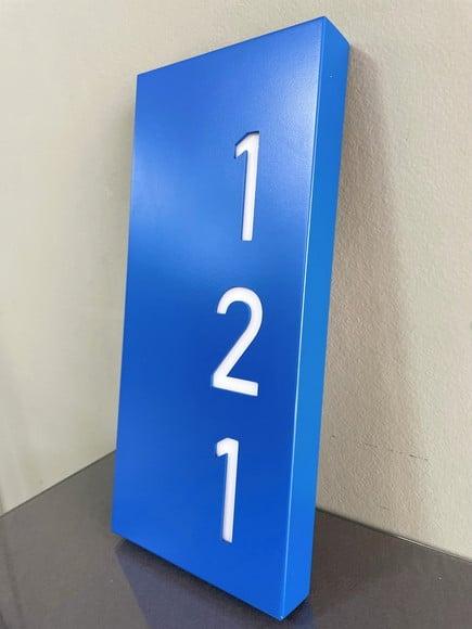 Algarismo Residencial Estruturado com Led - 3 Dígitos 20x45