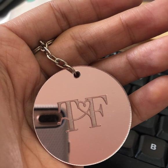Chaveiro Acrílico - Monograma Personalizado
