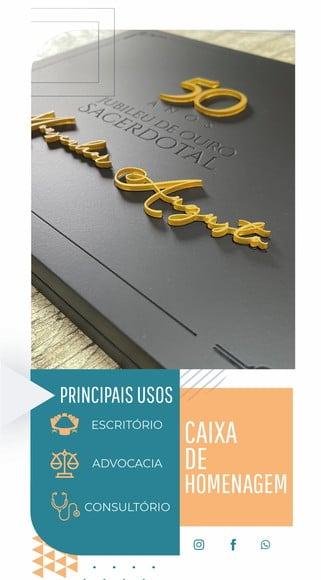 Estojo de Homenagem mdf + mdf - 32x27cm