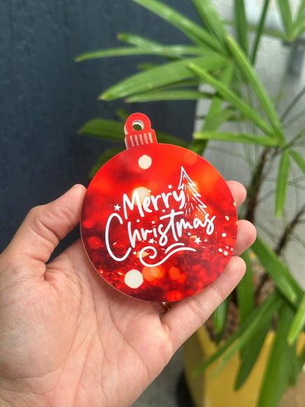 Kit 10 Bolas Enfeite de Natal Personalizado