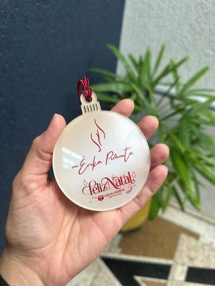 Kit 10 Bolas Enfeite de Natal Personalizado