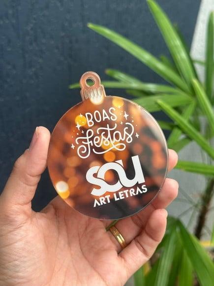 Kit 10 Bolas Enfeite de Natal Personalizado