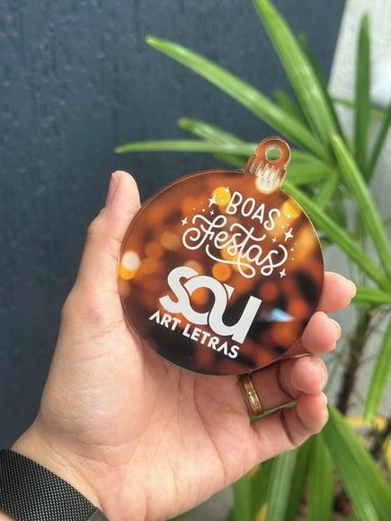 Kit 10 Bolas Enfeite de Natal Personalizado