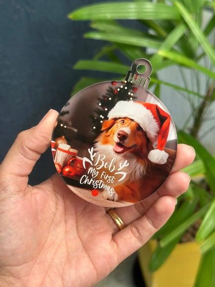 Kit 10 Bolas Enfeite de Natal Personalizado