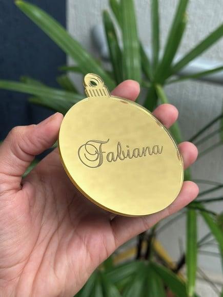 Kit 10 Bolas Enfeite de Natal Personalizado
