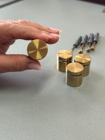 Kit de Parafusos e Prolongadores Dourado G - 4 Unidades 2,5