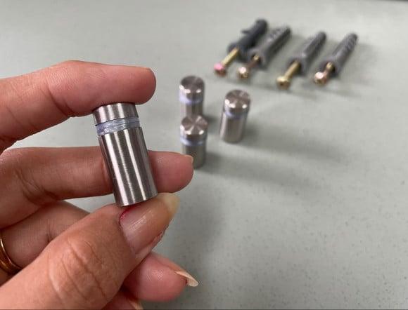 Kit de Parafusos Prolongadores Mini Inox - 4 Unidades