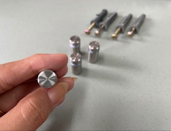 Kit de Parafusos Prolongadores Mini Inox - 4 Unidades