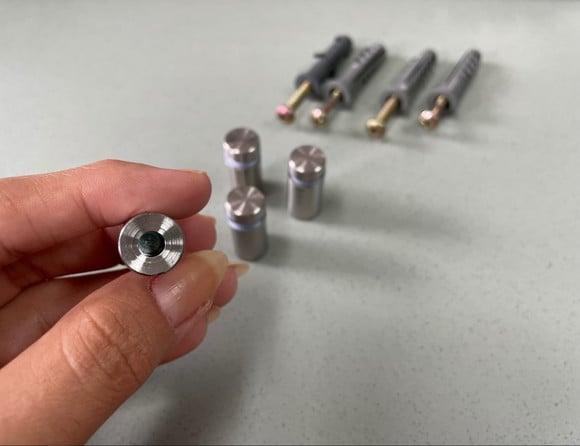 Kit de Parafusos Prolongadores Mini Inox - 4 Unidades
