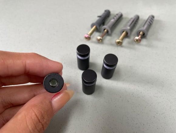 Kit de Parafusos Prolongadores Mini Preto - 4 Unidades
