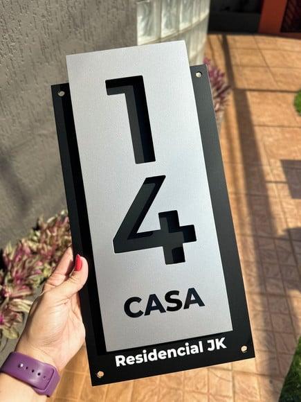 Número para Casa Acm com Acm - 2 Dígitos 20x40