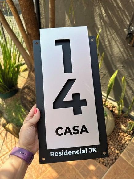 Número para Casa Acm com Acm - 2 Dígitos 20x40