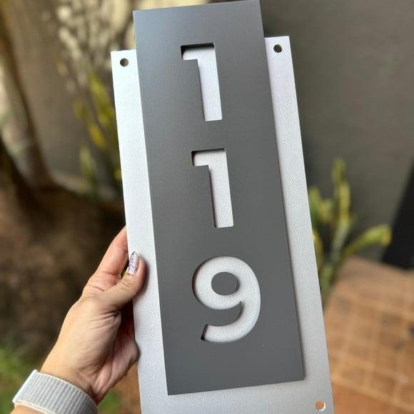 Número para Casa Acm com Acm - 3 Dígitos 20x40