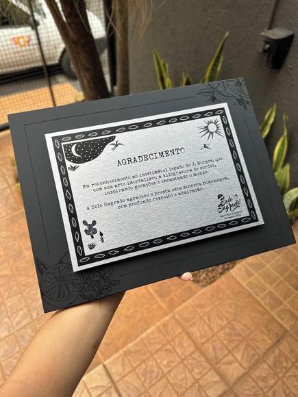 Placa Acm com Moldura e Impressão Uv - 30x40