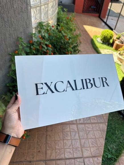 Placa Comércio Acrilico - Efeito Cristal 40x24 Impressão Uv