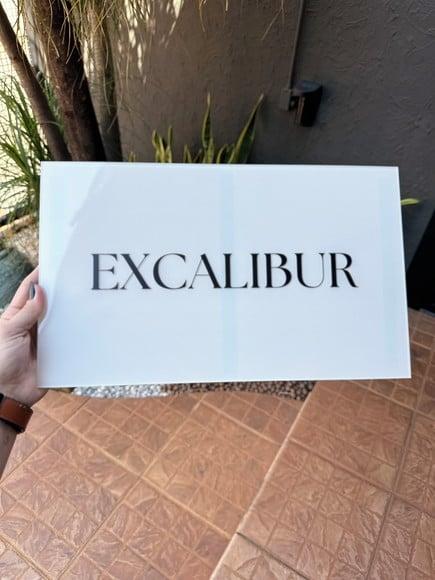 Placa Comércio Acrilico - Efeito Cristal 40x24 Impressão Uv