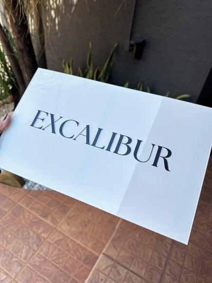 Placa Comércio Acrilico - Efeito Cristal 40x24 Impressão Uv