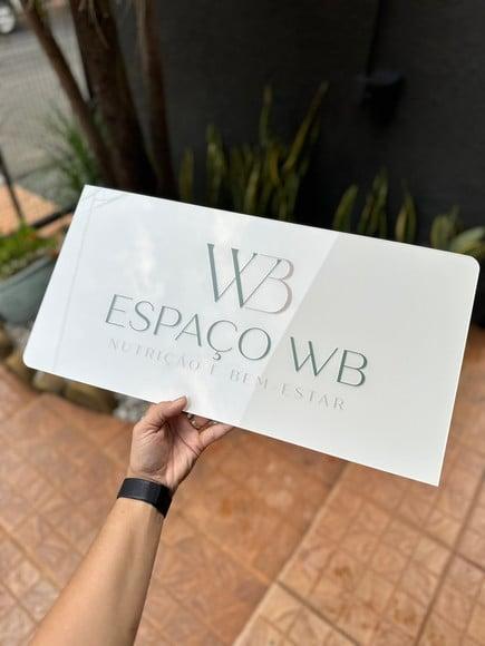 Placa Comércio Acrilico - Efeito Cristal 40x24 Impressão Uv
