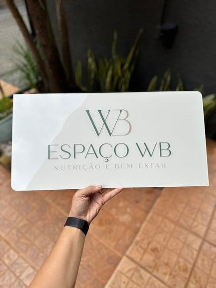 Placa Comércio Acrilico - Efeito Cristal 40x24 Impressão Uv