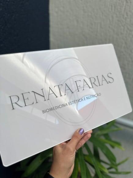 Placa Comércio Acrilico - Efeito Cristal 40x24 Impressão Uv