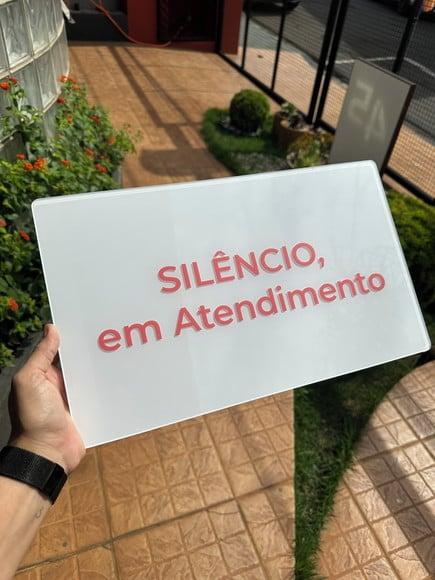 Placa Comércio Acrilico - Efeito Cristal 40x24 Impressão Uv