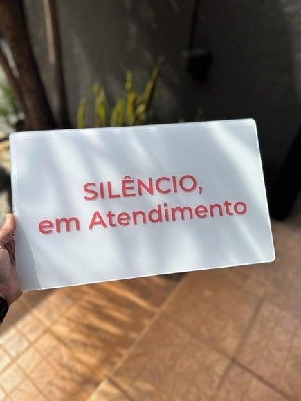 Placa Comércio Acrilico - Efeito Cristal 40x24 Impressão Uv