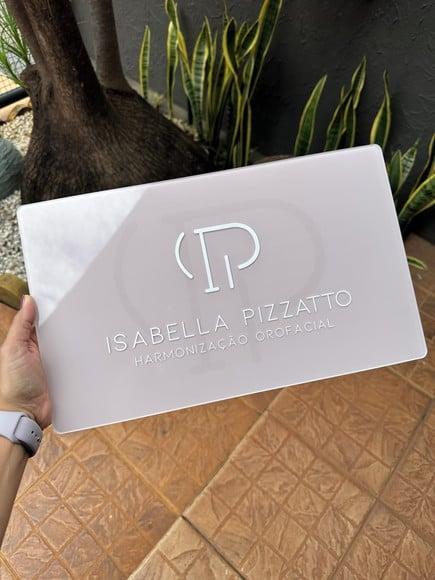 Placa Comércio Acrilico - Efeito Cristal 40x24 Impressão Uv