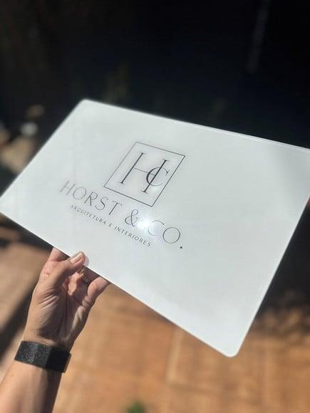 Placa Comércio Acrilico - Efeito Cristal 40x24 Impressão Uv