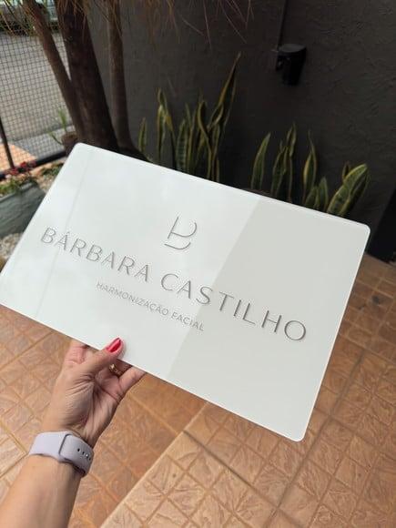 Placa Comércio Acrilico - Efeito Cristal 40x24 Impressão Uv