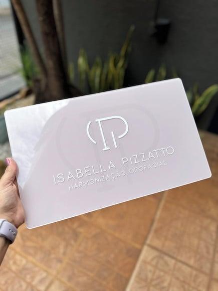 Placa Comércio Acrilico - Efeito Cristal 40x24 Impressão Uv