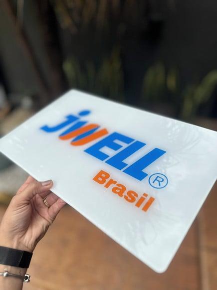 Placa Comércio Acrilico - Efeito Cristal 40x24 Impressão Uv