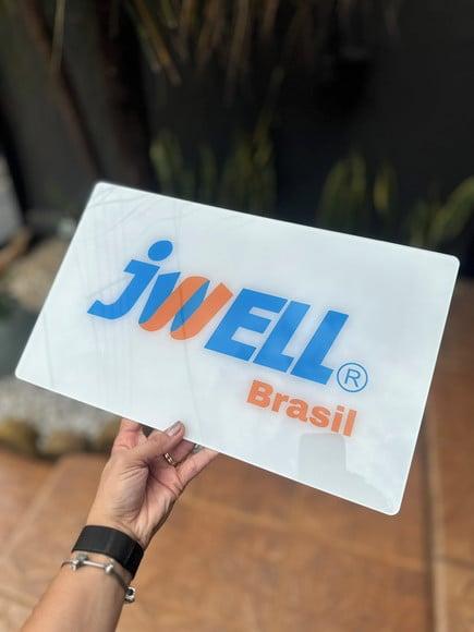 Placa Comércio Acrilico - Efeito Cristal 40x24 Impressão Uv