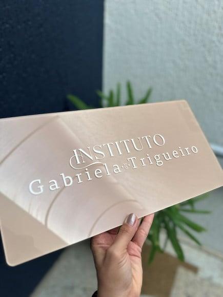Placa Comércio Acrilico Adesivo Frontal 40x20 Impressão Uv