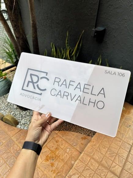 Placa Comércio Acrilico Adesivo Frontal 40x20 Impressão Uv