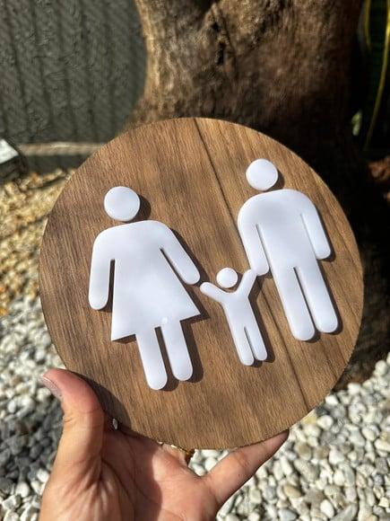 Placa de Banheiro- Modelo Calcita mdf Personalizado 20x20cm
