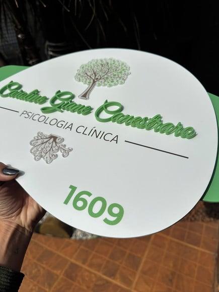 Placa de Clínica Acm Sobreposição em Acrílico 30x50 Orgânica