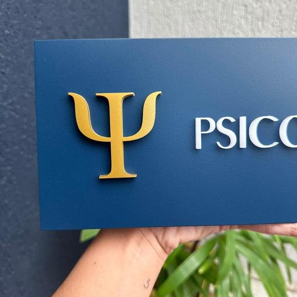 Placa de Comércio Acm com Sobreposição em Acrílico 30x13