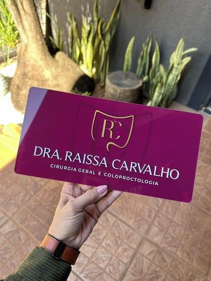 Placa de Comércio Acrílico - Aplicação Adesivo Frontal 30x15