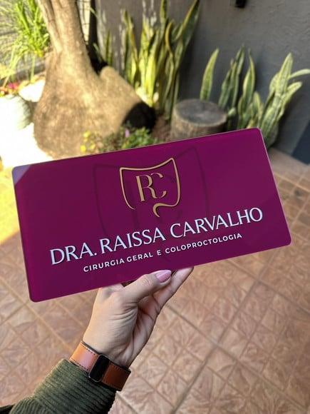 Placa de Comércio Acrílico - Aplicação Adesivo Frontal 30x15