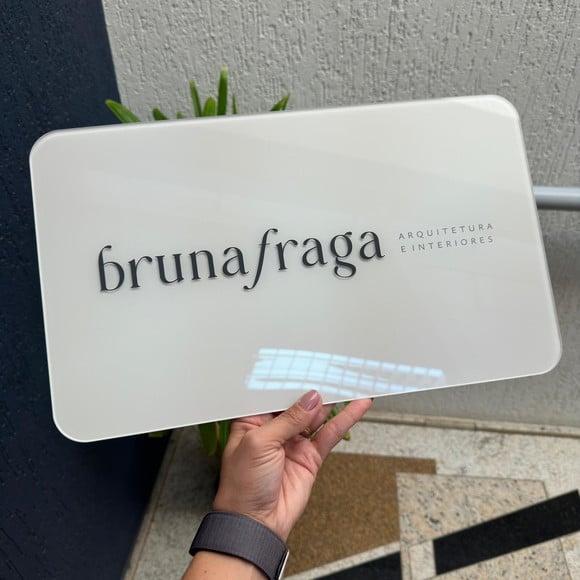Placa de Comércio Acrílico - Aplicação Adesivo Frontal 40x24