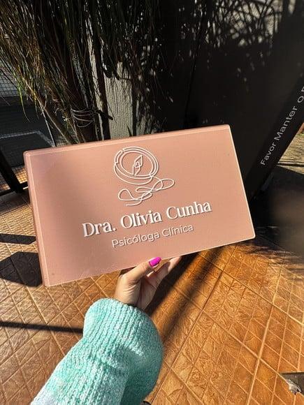 Placa de Comércio Acrílico - Aplicação Adesivo Frontal 40x24