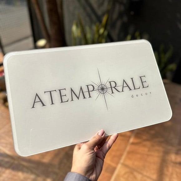 Placa de Comércio Acrilico - Efeito Cristal 40x24