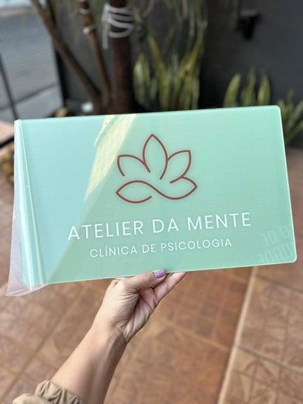 Placa de Comércio Acrilico - Efeito Cristal 40x24