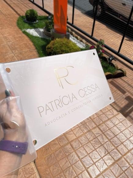 Placa de Comércio Acrilico - Efeito Cristal 40x24
