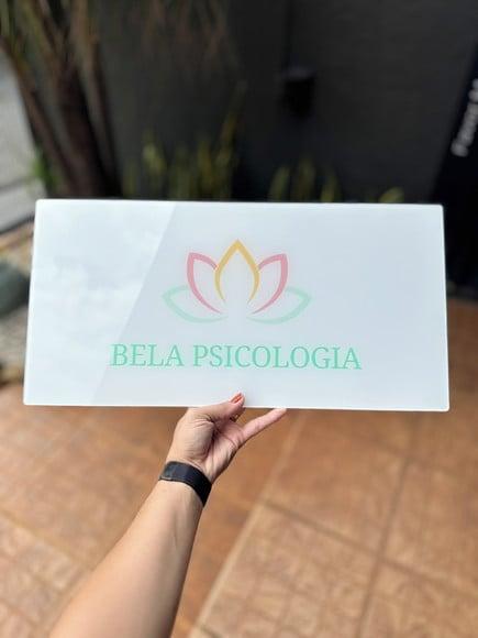 Placa de Comércio em Acrílico - Frente 25x50
