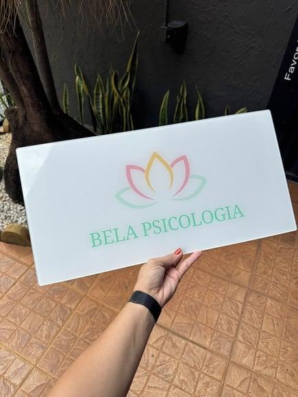 Placa de Comércio em Acrílico - Frente 25x50