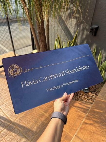 Placa de Comércio em Acrílico - Frente 25x50